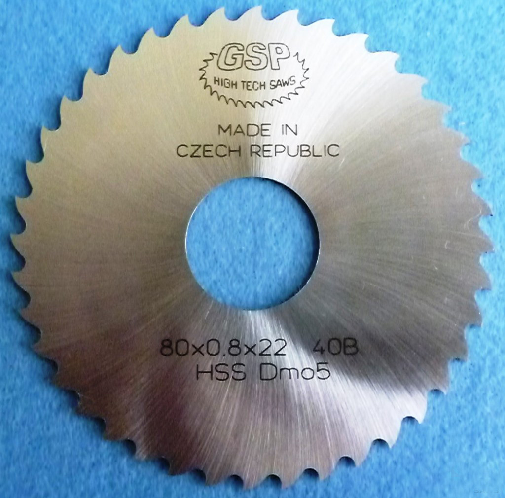 Slitting Saw HSS and Carbide saws GSP Zborovice
